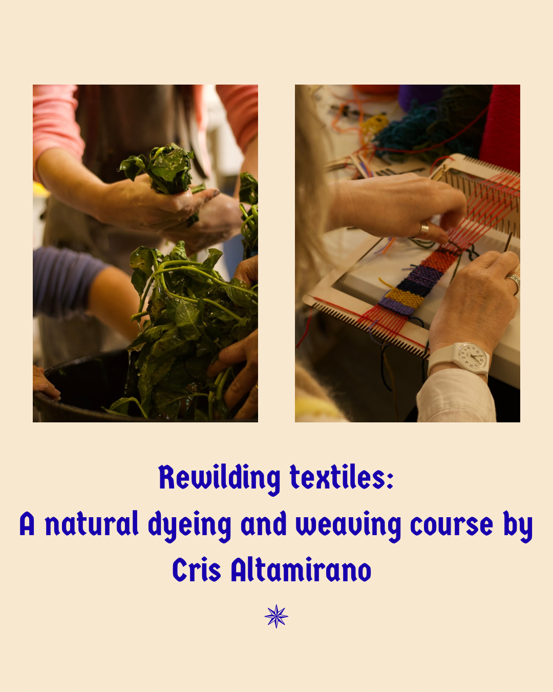 12 weeks natural dyeing and weaving course