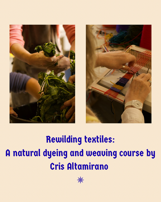 12 weeks natural dyeing and weaving course